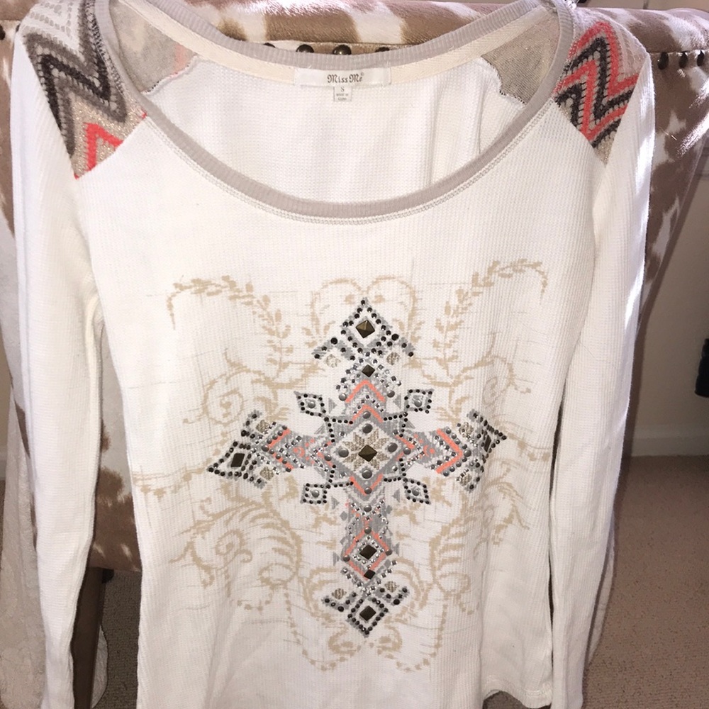 Miss me scoop neck thermal